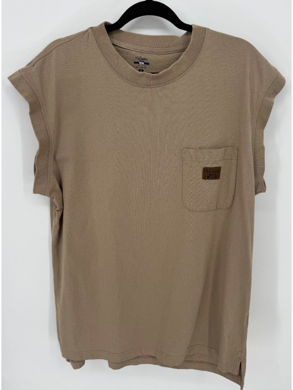 Walls Work Wear Sleeveless Tan Pocket Muscle Shirt Mens Size Large